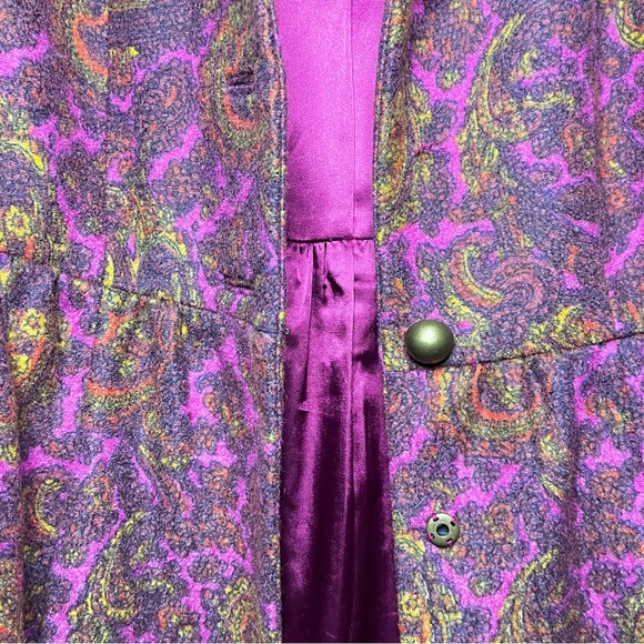 Plenty Paisley Print Wool Blend Princess Coat - Picture 5 of 13